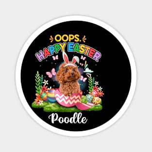 Bunny Poodle Oops Happy Easter Eggs 2024, Easter Dog Magnet